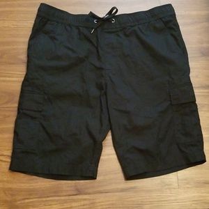 Black cargo shorts
